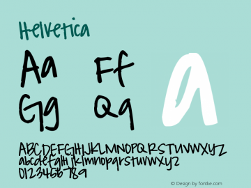 Helvetica 斜体 7.0d5e1 Font Sample