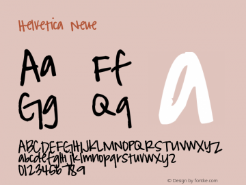 Helvetica Neue 超细体 7.1d2e5图片样张