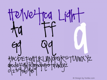 Helvetica Light 7.0d5e1图片样张