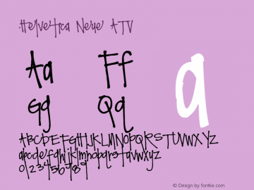 .Helvetica Neue ATV 常规体 7.1d2e5 Font Sample
