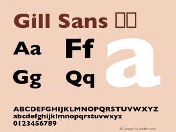 Gill Sans 斜体 8.0d3e1 Font Sample