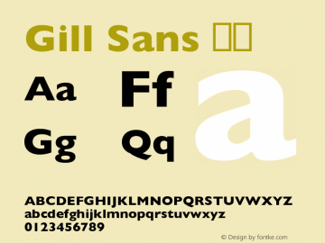 Gill Sans 细体 8.0d3e1 Font Sample