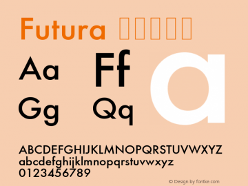 Futura 紧缩中等体 8.0d1e1图片样张