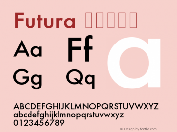 Futura 壓縮加黑體 8.0d1e1图片样张