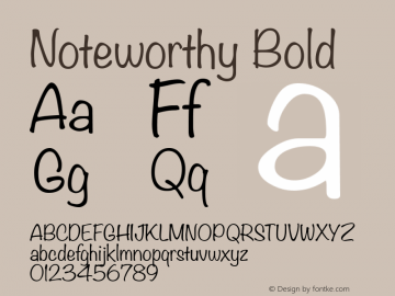 Noteworthy Bold 8.0d2e1图片样张