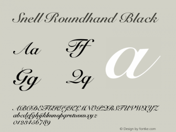 Snell Roundhand Black 7.0d6e3 Font Sample