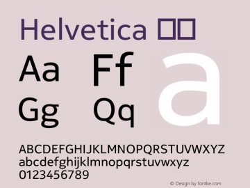 Helvetica 细体 8.0d9e1图片样张