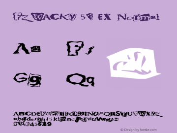 FZ WACKY 51 EX Normal 1.000 Font Sample