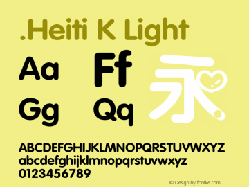 .Heiti K Light 7.0d21e1图片样张