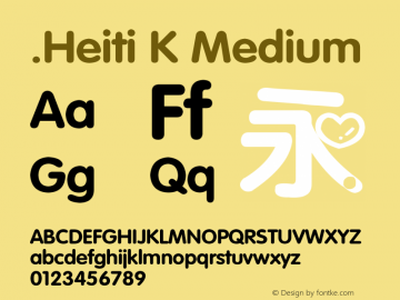 .Heiti K Medium 7.0d21e1 Font Sample