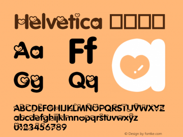 Helvetica 细伪斜体 8.0d10e1 Font Sample