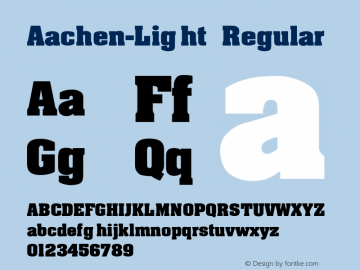 Aachen-Light Regular Converted from c:\win3_1\windows\system\AACHEN__.TF1 by ALLTYPE Font Sample