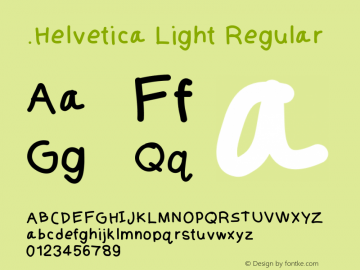 .Helvetica Light Regular 6.0d1e1图片样张