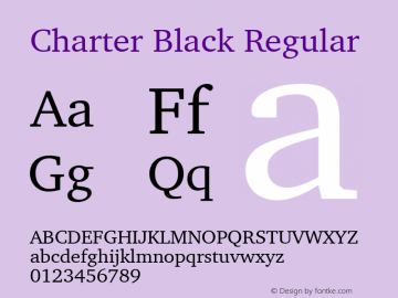 Charter Black Regular 8.0d5e2图片样张