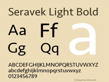 Seravek Light Bold 8.0d5e1 Font Sample