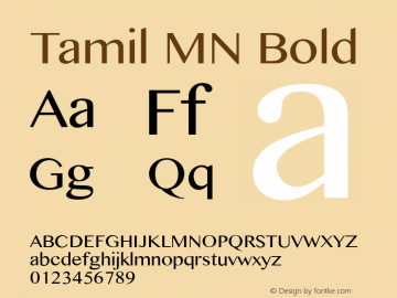 Tamil MN Bold 7.0d3e1图片样张