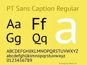PT Sans Caption Regular 9.0d1e1图片样张