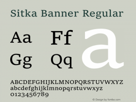 Sitka Banner Regular Version 1.10图片样张