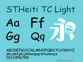 STHeiti TC Light 6.1d10e1 Font Sample