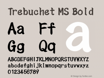 Trebuchet MS Bold Version 5.00x图片样张