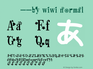 长艺体--by wiwi normal Version 0.2.0-beta Font Sample