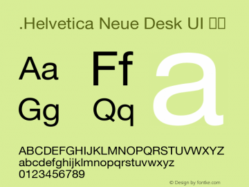 .Helvetica Neue Desk UI 斜体 9.0d55e1 Font Sample