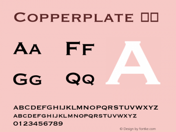 Copperplate 细体 9.0d3e1图片样张