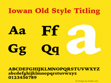 Iowan Old Style Titling 9.0d2e1图片样张