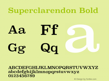 Superclarendon Bold 9.0d4e1图片样张