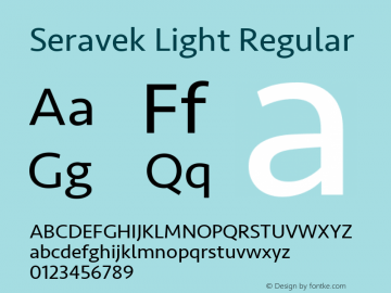 Seravek Light Regular 9.0d1e1图片样张