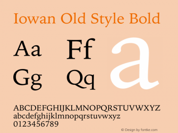Iowan Old Style Bold 8.0d6e2图片样张