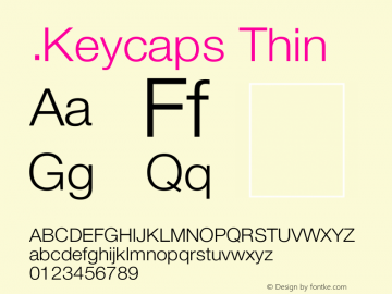 .Keycaps Thin 9.0d28e1 Font Sample