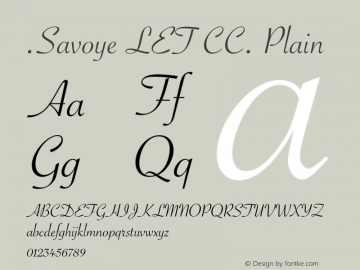 .Savoye LET CC. Plain 8.0d1e1 Font Sample