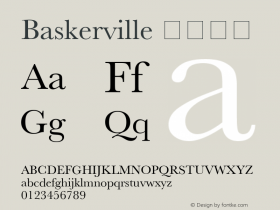 Baskerville 半粗斜体 8.0d2e1 Font Sample