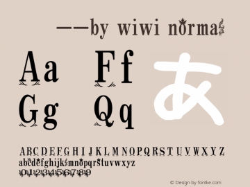 长艺体--by wiwi normal Version 0.2.0-beta Font Sample