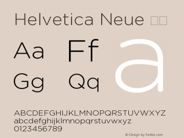 Helvetica Neue 瘦体 9.0d56e1图片样张