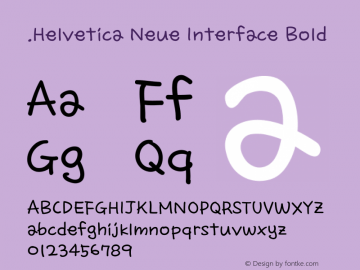 .Helvetica Neue Interface Bold 9.0d49e3图片样张