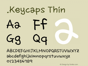 .Keycaps Thin 9.0d28e1 Font Sample