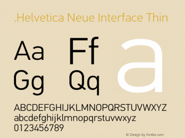 .Helvetica Neue Interface Thin 9.0d56e1图片样张