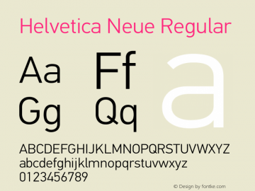 Helvetica Neue Regular 9.0d56e1图片样张
