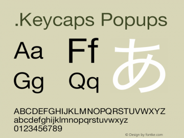 .Keycaps Popups 10.0d1e1 Font Sample