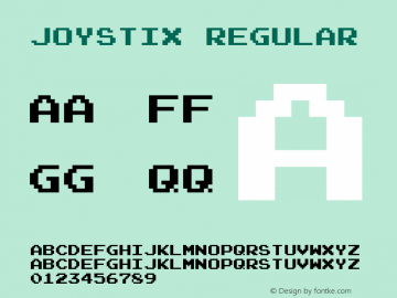 Joystix Regular OTF 3.000;PS 001.001;Core 1.0.29图片样张