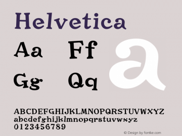 Helvetica 常规体 8.0d14e1 Font Sample
