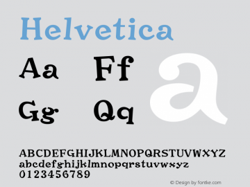 Helvetica 粗体 8.0d14e1图片样张