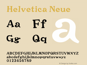 Helvetica Neue 细斜体 8.0d9e1 Font Sample