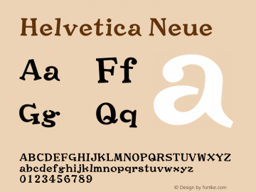 Helvetica Neue 中等 8.0d9e1 Font Sample