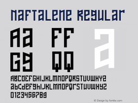 Naftalene Regular Version 2.000 2004 Font Sample