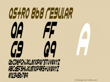 Astro 868 Regular Version 1.0 Font Sample