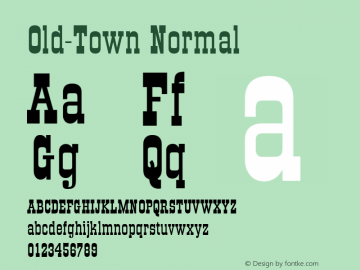 Old-Town Normal 001.000 Font Sample