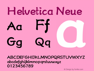 Helvetica Neue 紧缩黑体 9.0d45e1图片样张